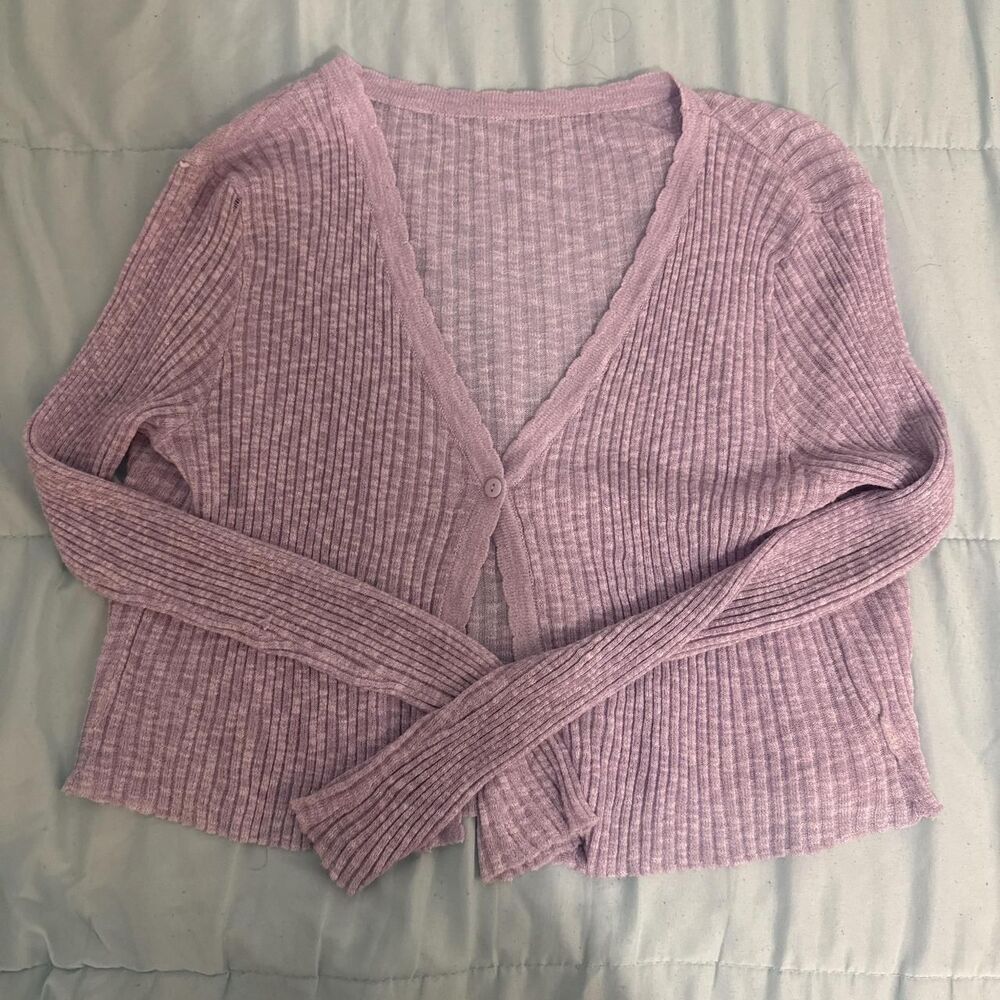 Unbranded Women's Purple and Pink Cardigan